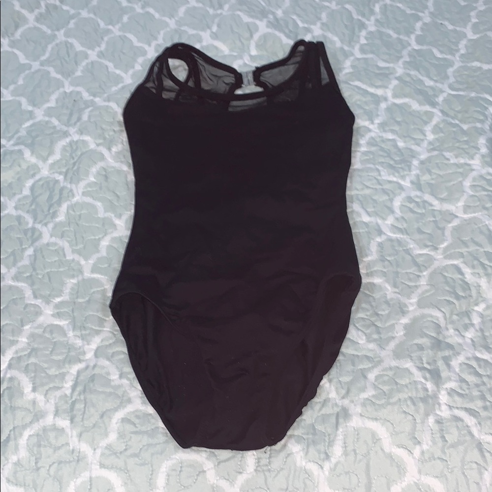 Elegant Black Bodysuit with Mesh Accents